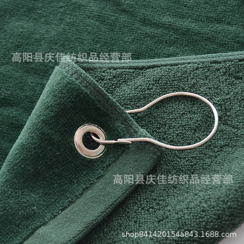 Climbing buckle buttonhole hook towel soft absorbent cut velvet cleaning ball towel spot wholesale embroidered LOGO