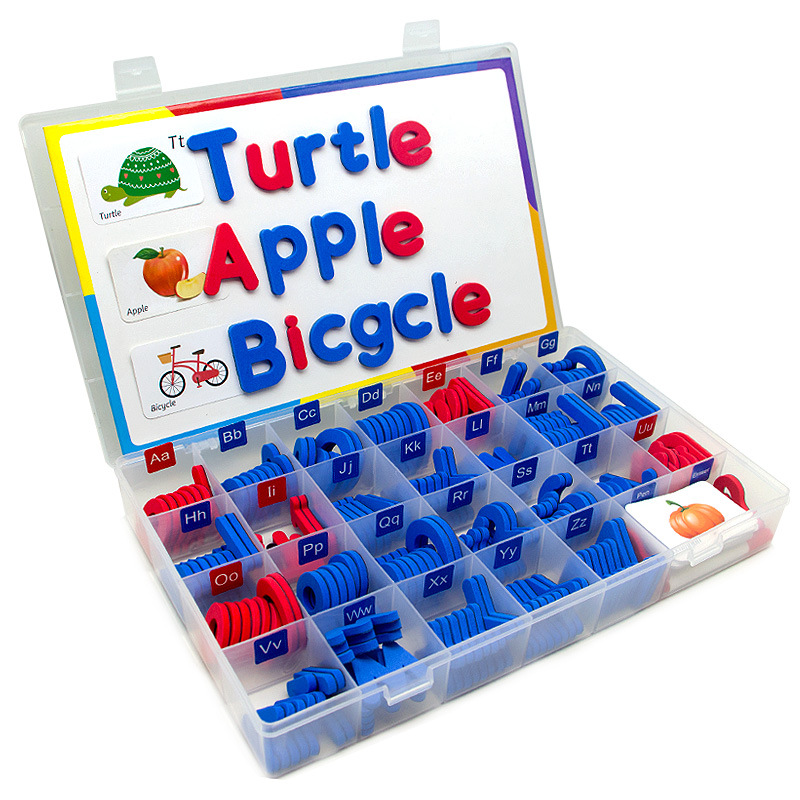 Magnetic English Alphabet Magnetic Stickers for Kidsren Early Education English 26 Uppercase and Lowercase Natural Spelling Educational Teaching Aids Magnets