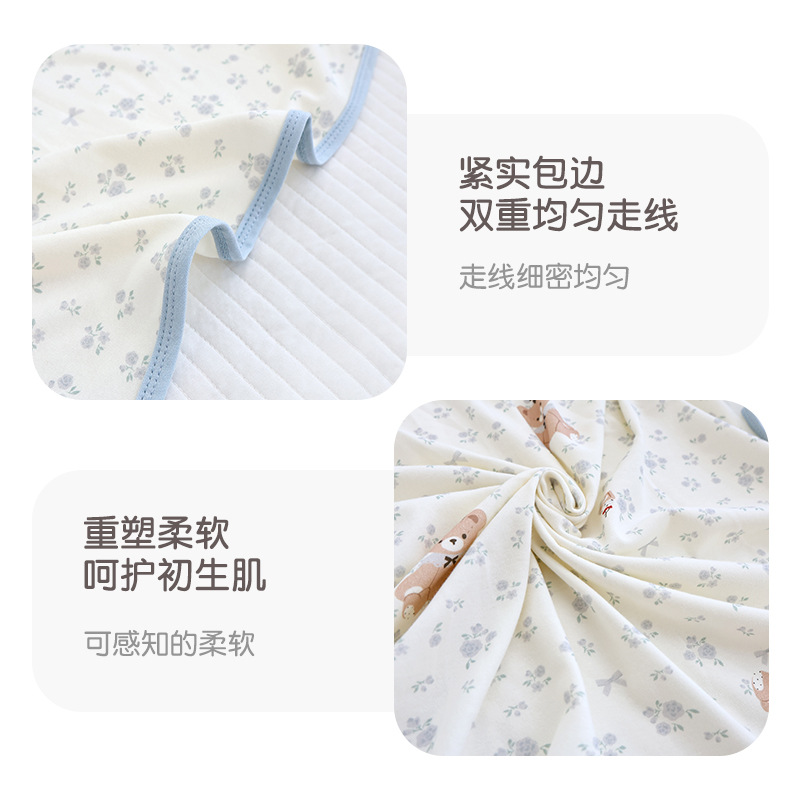 Newborn Pure Cotton Delivery Room Wrap Sheet, Class a Baby Wrap, Newborn Baby Four-Season Wrap, Kidsren's Combed Cotton Blanket