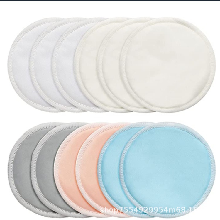 Cross-border explosives three-layer bamboo fiber anti-overflow pad breathable washable nursing bra waterproof breast pad spot supply