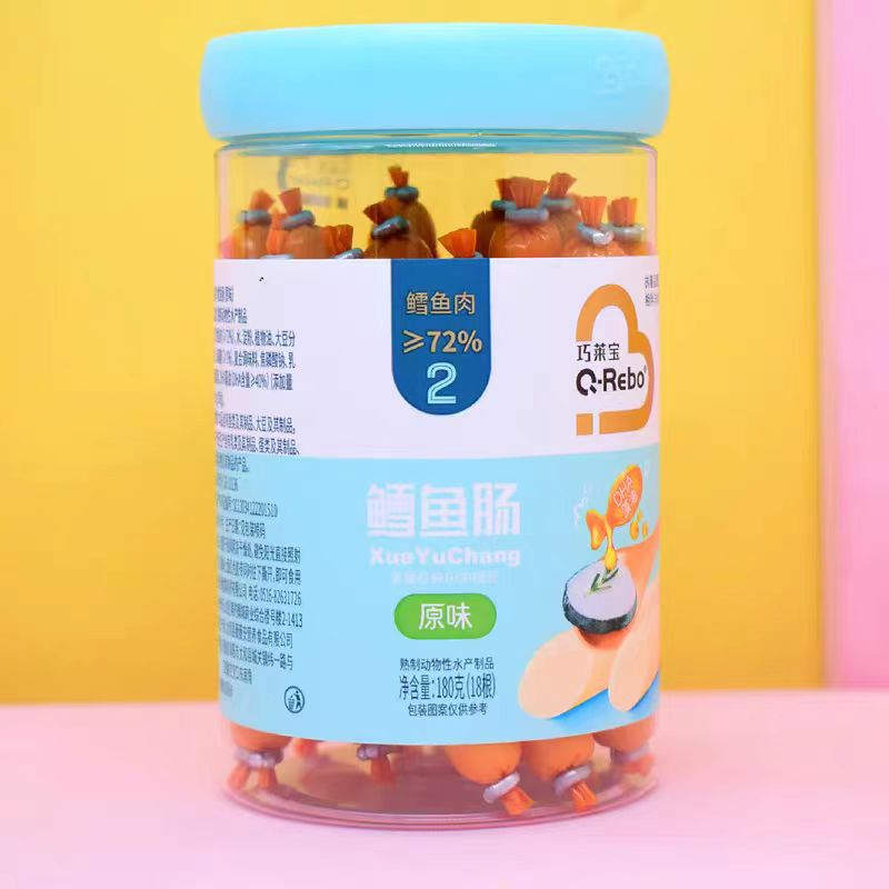 August-September 2025 Qiaolaibao Fish Sausage Cod Fish Sausage 180g Canned Fish Sausage Snack Ham Sausage Cod Sausage Meat
