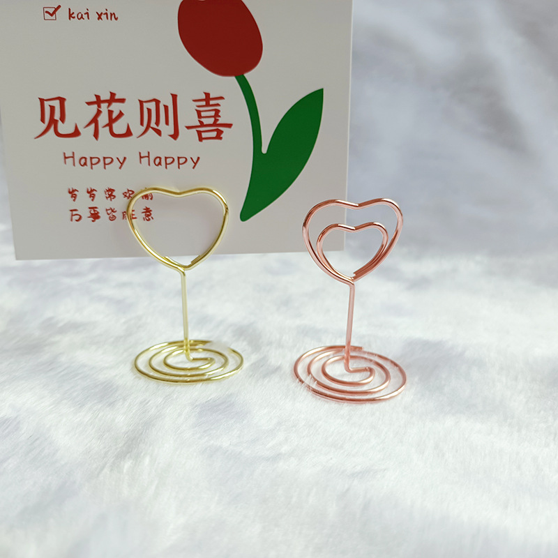 Factory direct sale love business card holder creative note holder photo holder card holder table number holder desktop business card holder