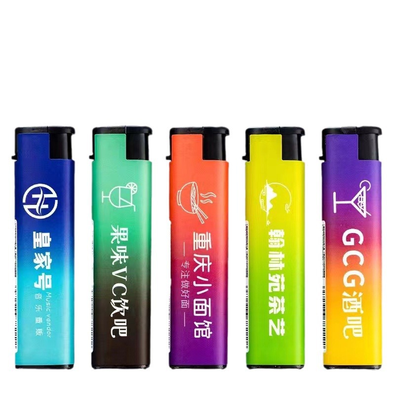 Advertising Lighters Wholesale Custom Windproof Frosted Printing Creative Lighters Wholesale Metal Custom Printing Lg