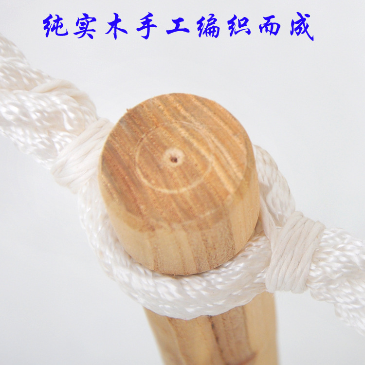 Solid Wood Soft Ladder Rope Ladder Fire Escape Soft Ladder Climbing Engineering Ladder Anti-Slip Ladder Household Multi-Functional Virgin Soft Ladder