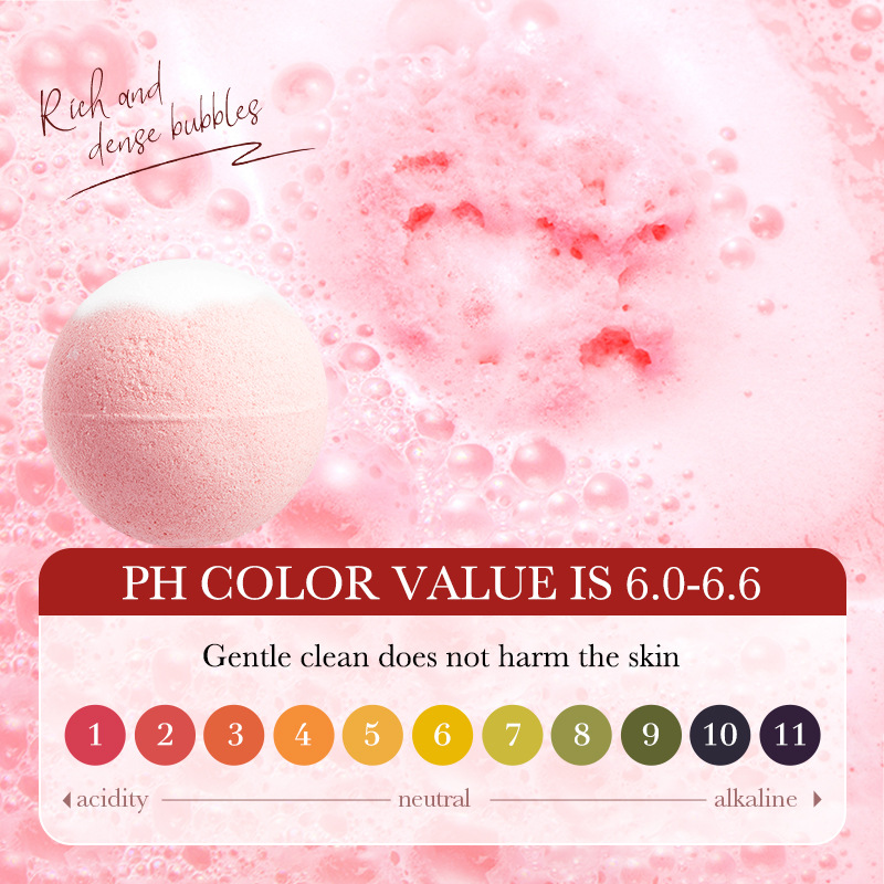 Full English SADOER rose bath salt ball deep cleansing body universal bath ball cross-border foreign trade wholesale