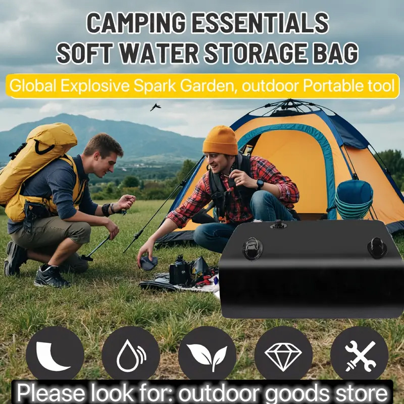 Cross-Border Water Bag Soft Water Bag Large Capacity Water Storage Bag Outdoor Portable Large Thickened Wear-Resistant Folding Household Drought-Resistant