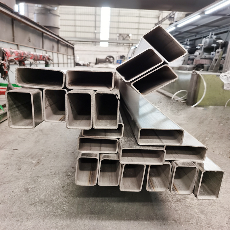 304 stainless steel rectangular pipe 120*60 stainless steel large flat pipe 201 construction rectangular welded pipe spot wholesale