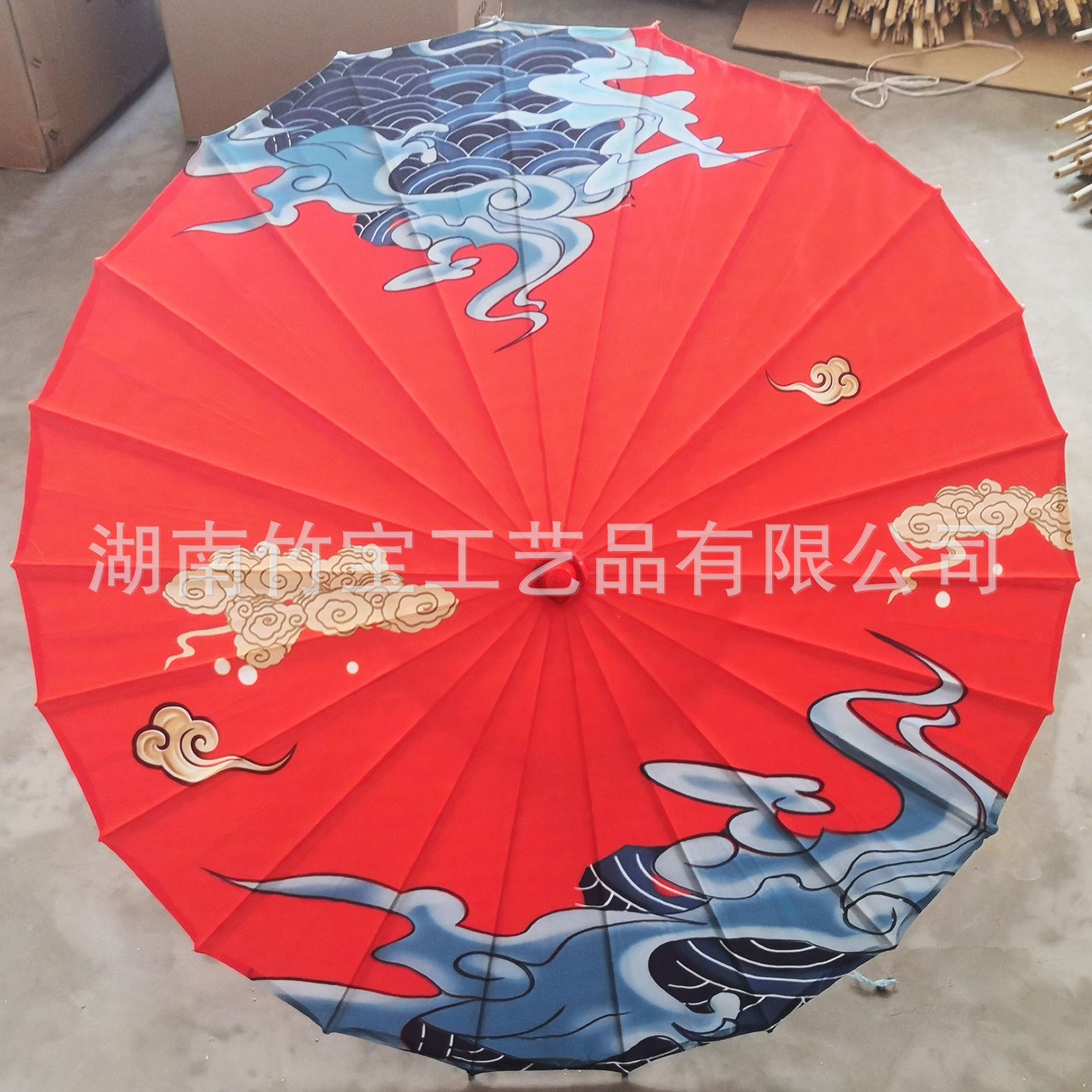New Red Oil Paper Umbrella Dance Umbrella Bridal Umbrella Performance Umbrella Decorative Ceiling Decorative Printed Silk Umbrella
