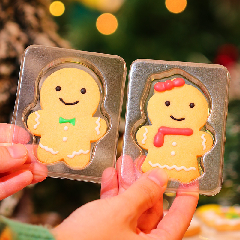Christmas cookies cute icing decorating gingerbread man cookies Santa baking snacks Christmas gifts