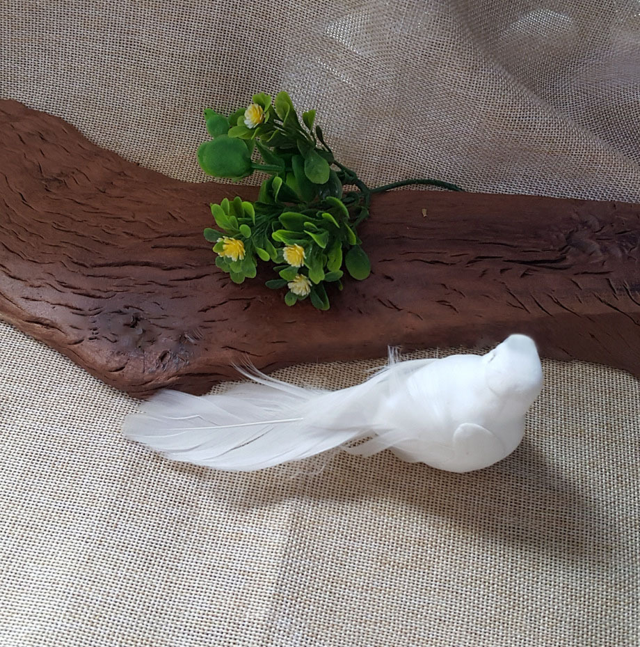 Маленький белый голубь с плавными волосами/средний белый голубь/12см белый голубь