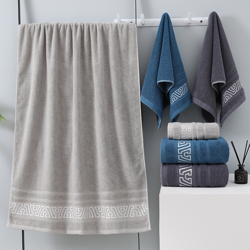 Wholesale Baoding towel temu,shein label household wash bath towel thickened absorbent bath towel jacquard super