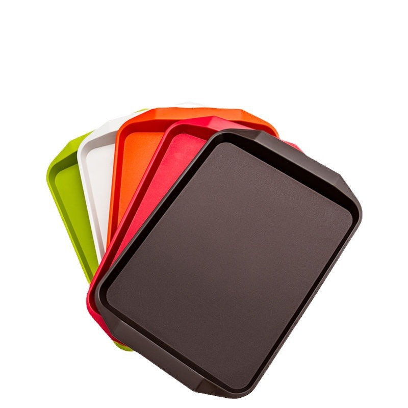 Non-Slip Tray Rectangular Fast Food Restaurant Serving Tray Household Dumpling Tray Plastic Tea Tray Cake Tray Fast Food Tray