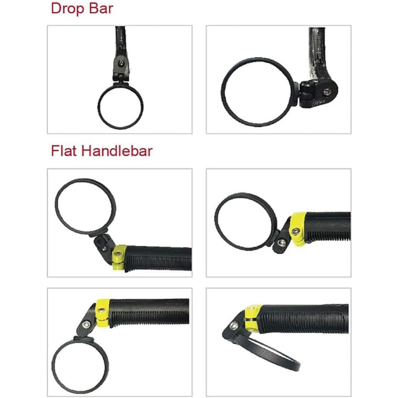 Wholesale bicycle aluminum alloy mirror mountain bike adjustable stainless steel mirror road car folding rearview mirror