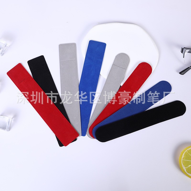 Большой запас черных бархатных пеналов с печатью логотипа, оптовая распродажа флокированных чехлов для ручек