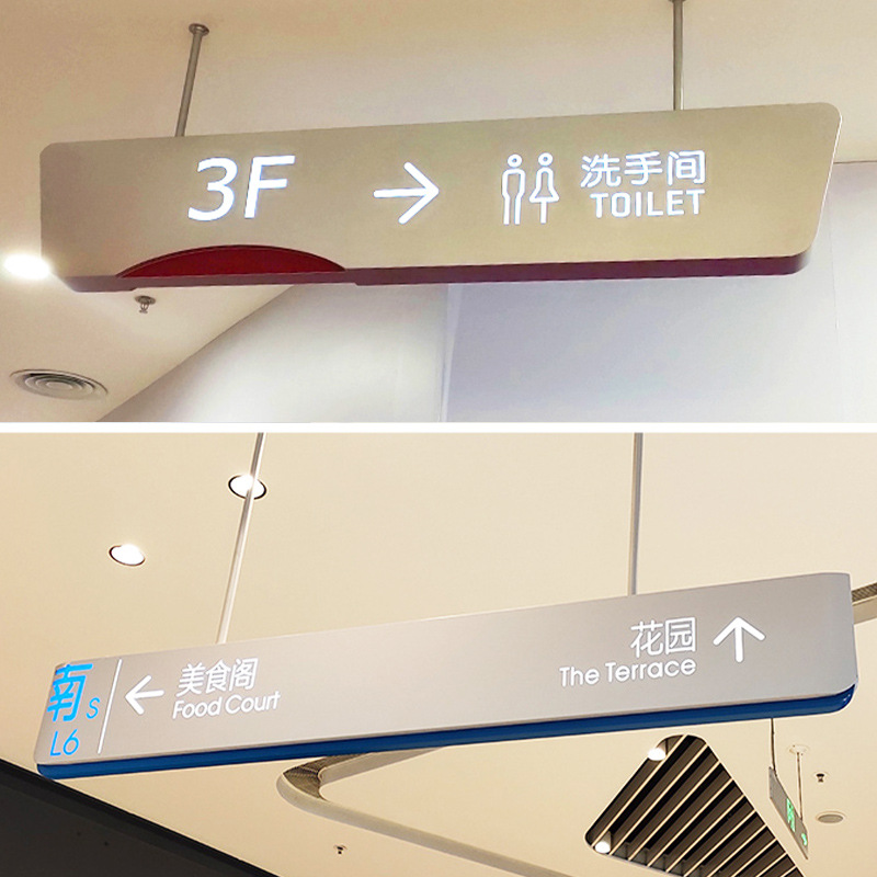 Underground Garage Light Box Sign Double-Sided Luminous Led Aluminum Profile Hang Tag Parking Lot Guide Sign Manufacturer Wholesale