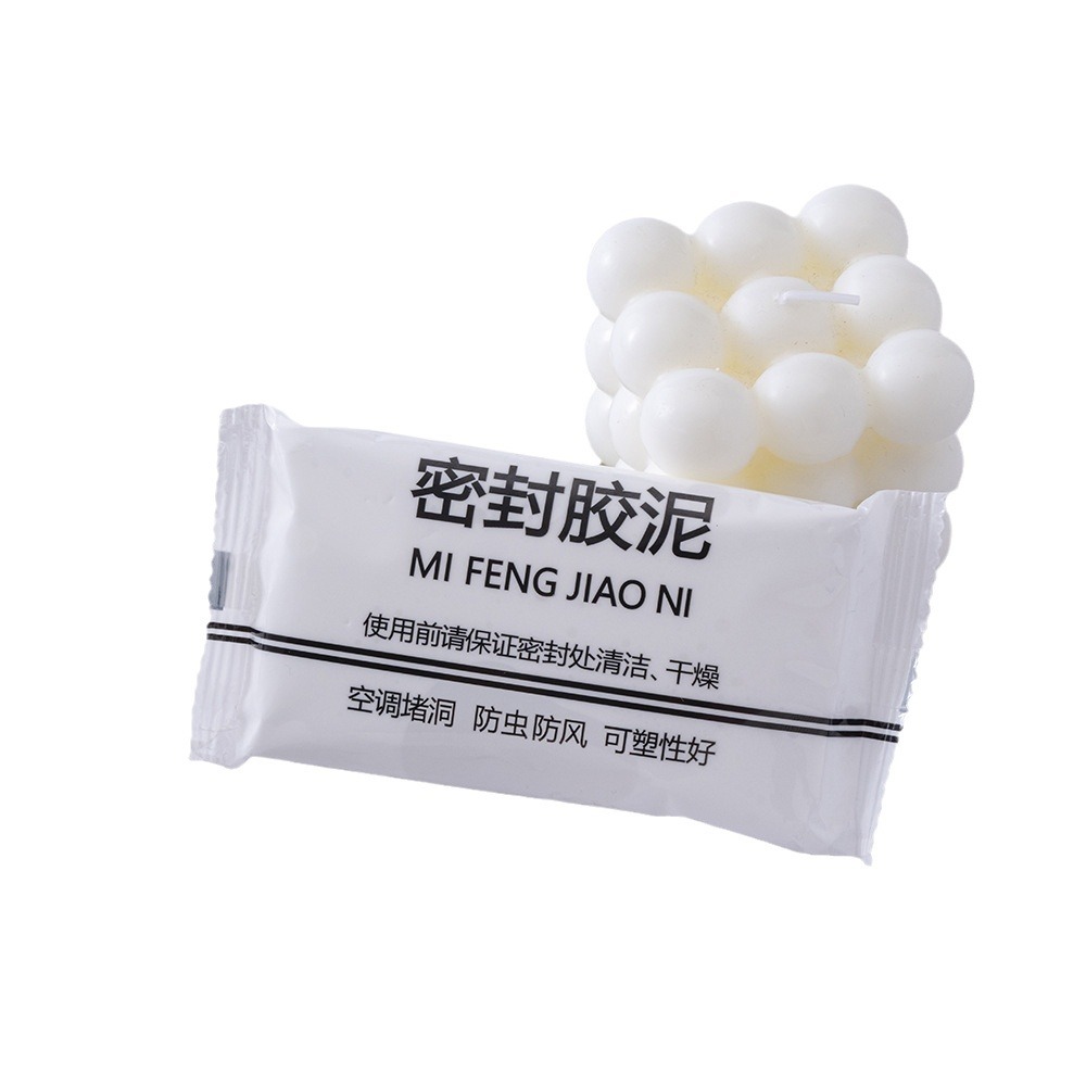 Sealing Putty for Plugging Air Conditioning Holes, Waterproof Sealing Clay, Household Filling and Sealing Air Conditioning Clay, Pure White, Quick-Drying, Handmade