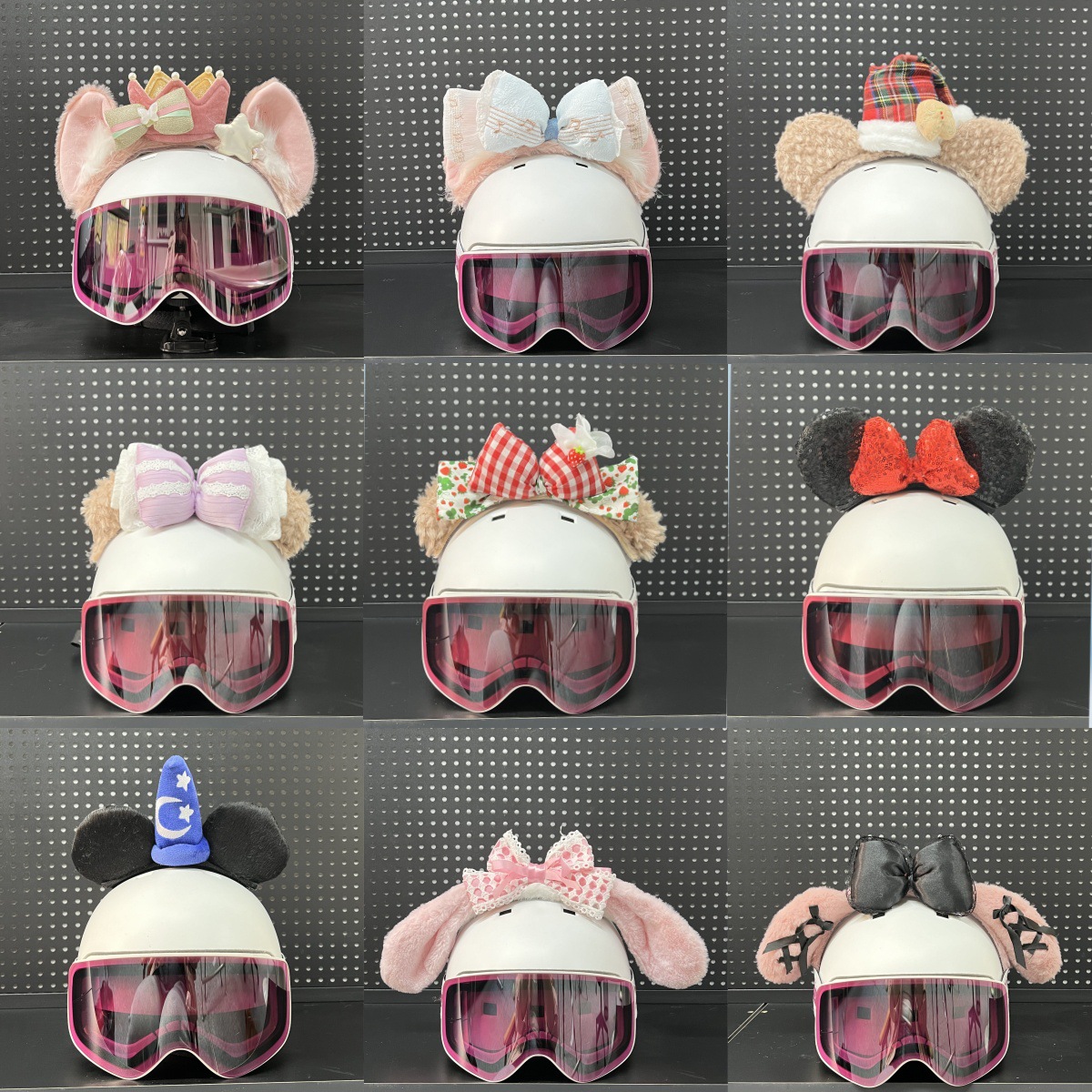 Милый шлем для лыж, украшение для спорта на улице, шлем с ушками для девочек