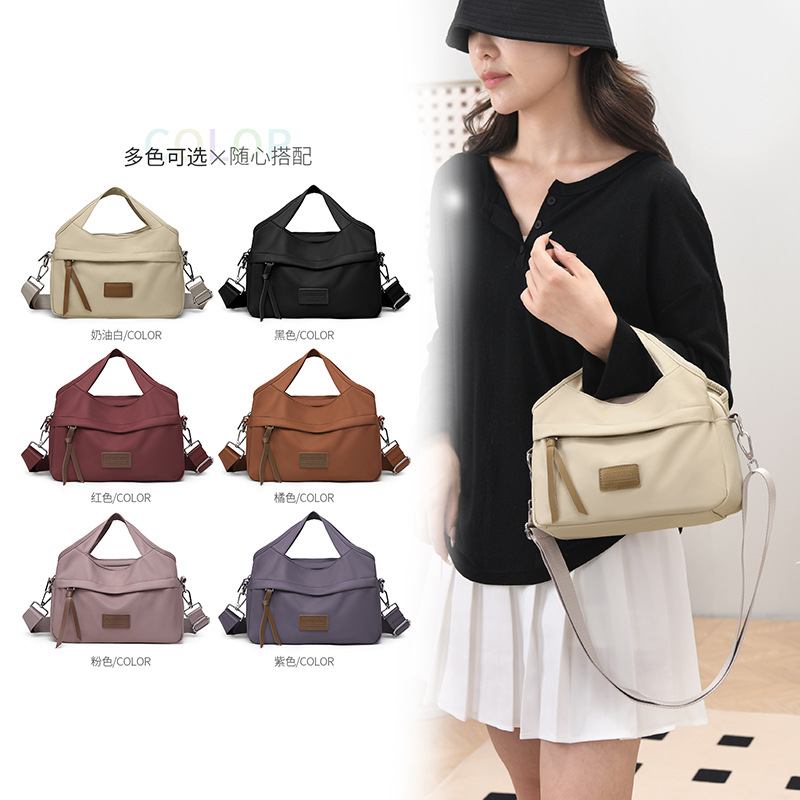 Cross-Border Trend Casual Women's Bag Women's Portable Shoulder Crossbody Bag Women's Commuter Nylon Bag Large Capacity Multi-Compartment Bag