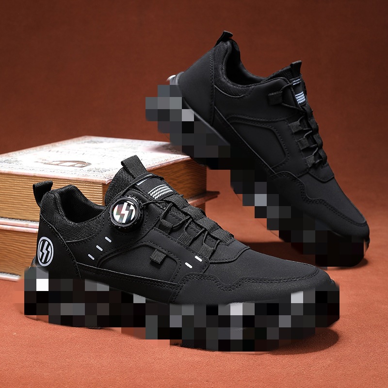 Men's Shoes 2025 Spring New Low-Cut One-Leg Rotating Button Sports and Leisure Trendy Shoes Outdoor Waterproof Work Shoes