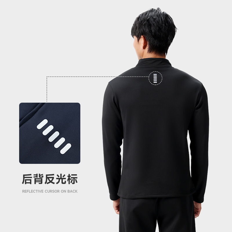 Spring and Autumn New half zipper sports long-sleeved T-shirt men's sweater shooting clothes fitness outdoor top running quick-drying clothes