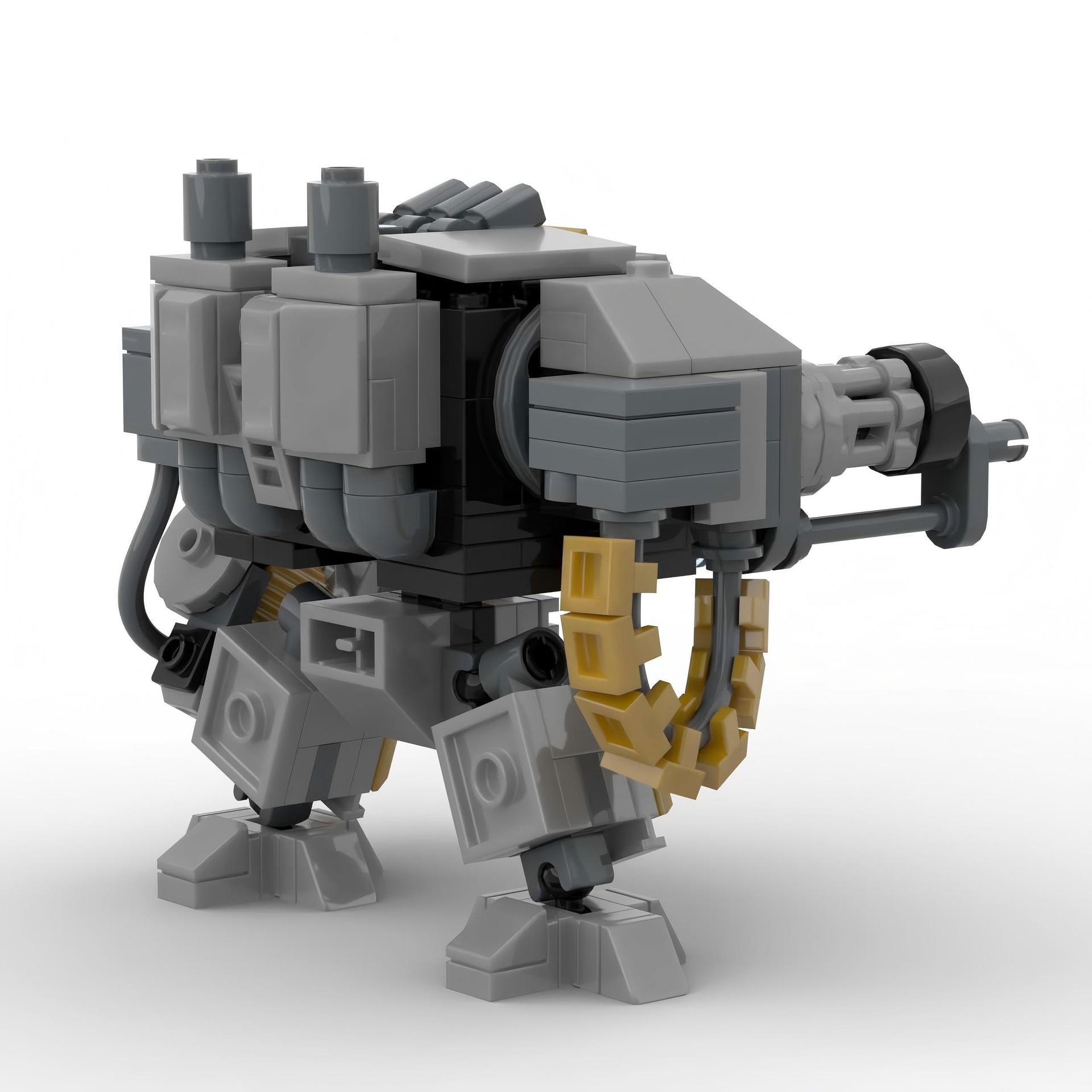 Cross-Border Hot Selling Moc Warhammer 40K Robot Gray Knight Avengers Compatible Lego DIY Boy Assembly Set