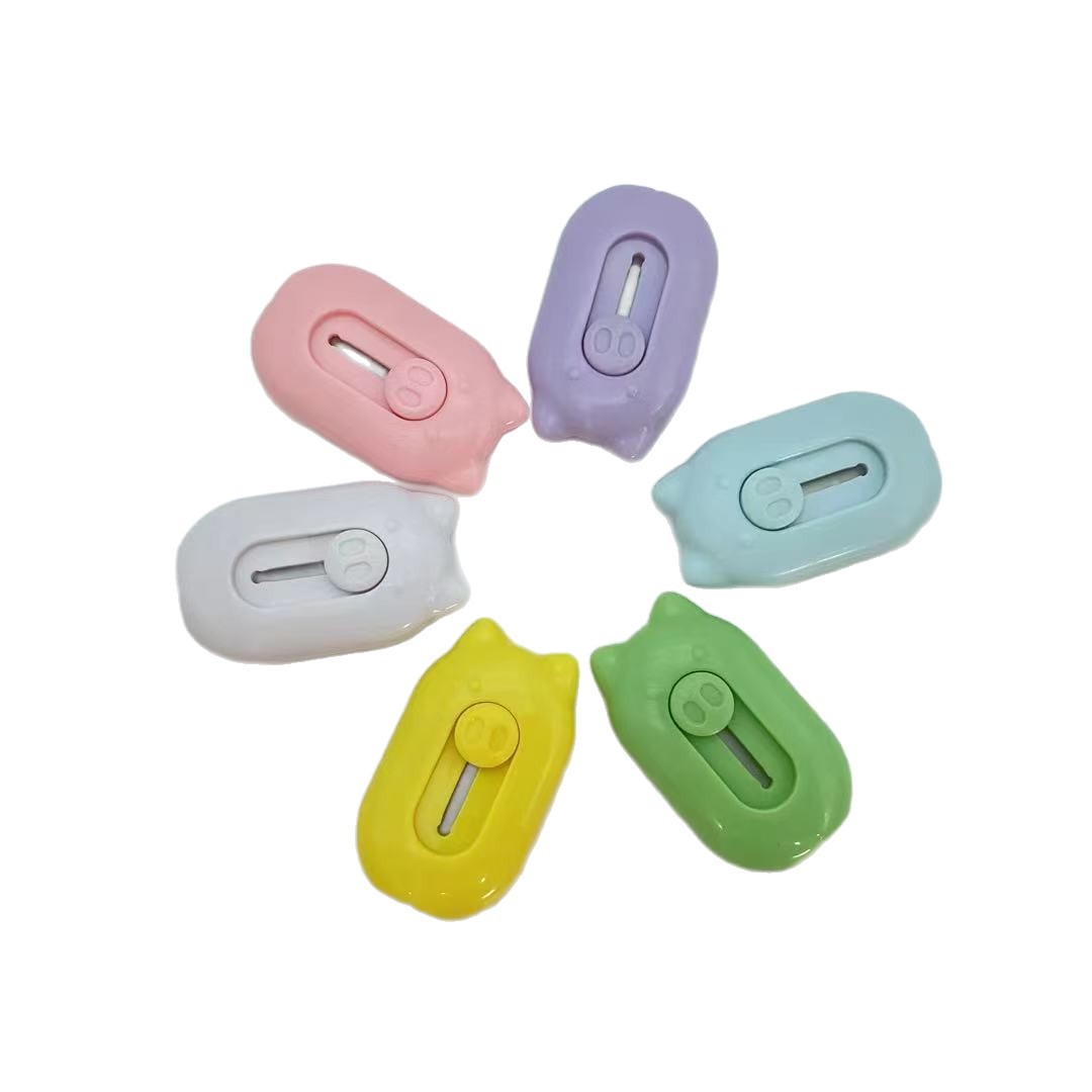 Piggy Mini Utility Knife Cute Portable Student Unpacking Express Envelope Knife Office Paper Knife Handmade Knife