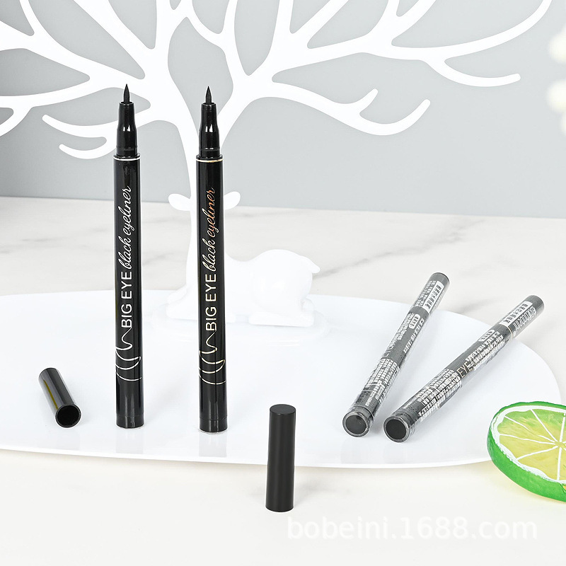 Berberi Cool Black Eyeliner Pen Makeup Waterproof Sweat-proof Long-lasting Quick-drying Eyeliner Anti-makeup for Novice