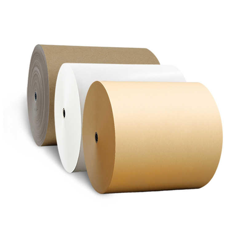 Yellow Kraft Paper Manufacturer Cow Cardboard Kraft Wrapping Paper Single-sided Kraft Card Wrapping Paper Can Be Coated and Printed with logo