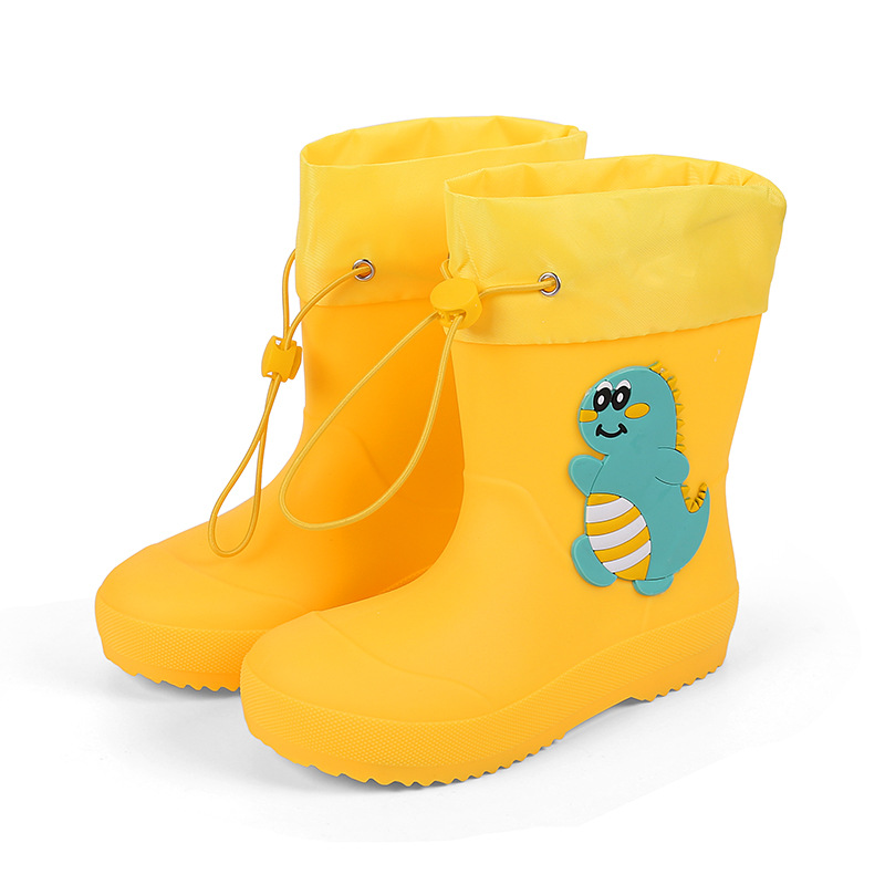 Fengqingfan children's rain boots for boys and girls children's rain boots non-slip girt waterproof children's cartoon student water shoes