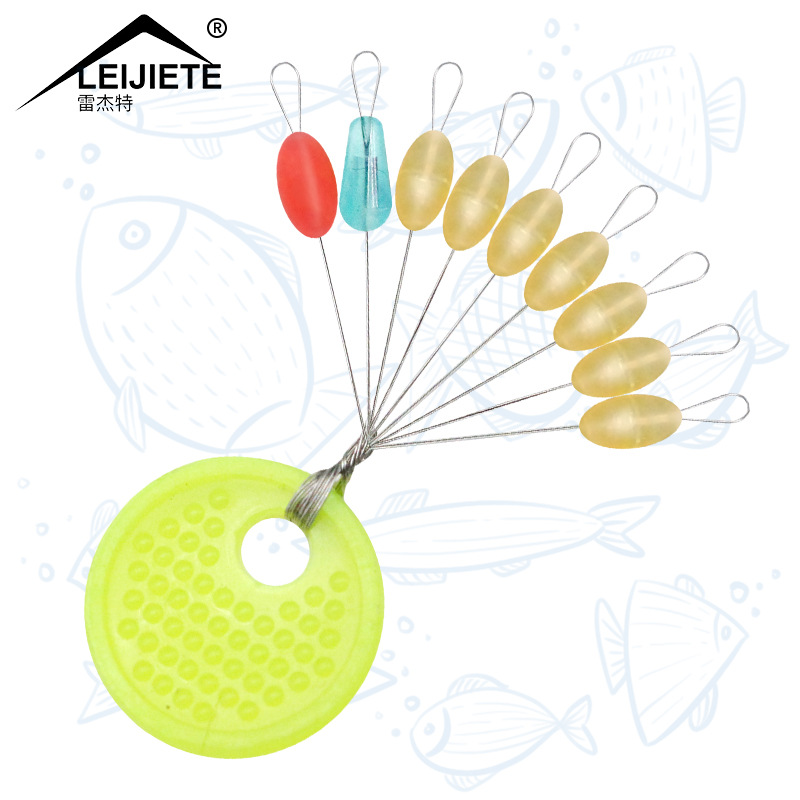 Transparent Silicone Space Bean Bulk 7+2 Olive Positioning Bean Competitive Anti-entanglement Bean Fishing Gear Accessories Large Quantity