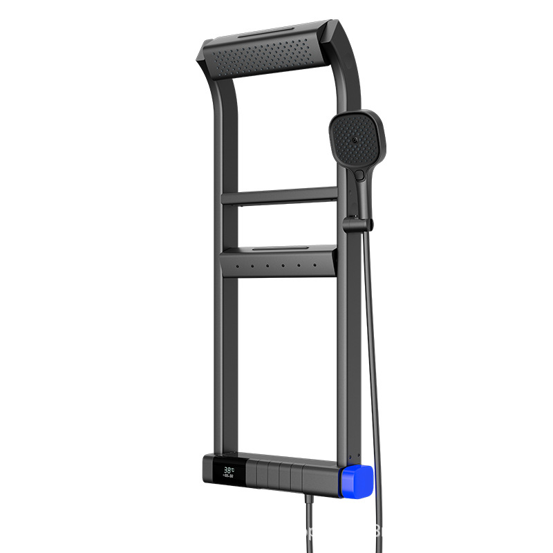 De Heaton 6090 Supercharged Waterfall Intelligent Constant Temperature Shower suit Spray Head Gun Ash Household Storage Shower Screen