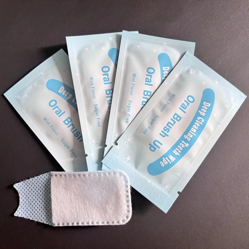 [Ready Stock Wholesale] Mint Flavored Oral Care Tooth Wipe/Tooth Cleaning Tablets Disposable Finger Cots Export