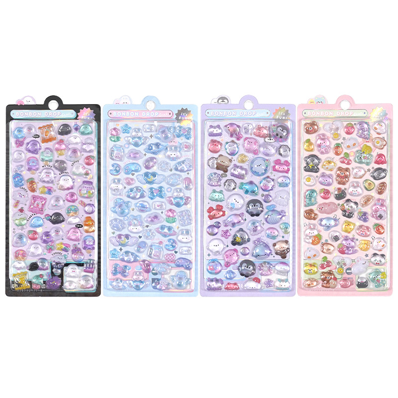 3D relief fun stickers acrylic diamond stickers children's handmade DIY decorative stickers beautiful relief fun stickers