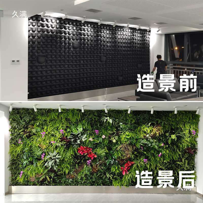 Real Flower Plant Indoor Three-Dimensional Balcony Perforated Board Green Plant Wall Flower Background Board Wall Landscaping Door Decoration