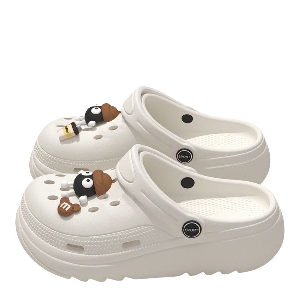 Summer Clogs for Women, Eva Slippers, Breathable and Cute Cartoon Toe-Toe Slippers for Women, Couple Slippers, Women's Sandals