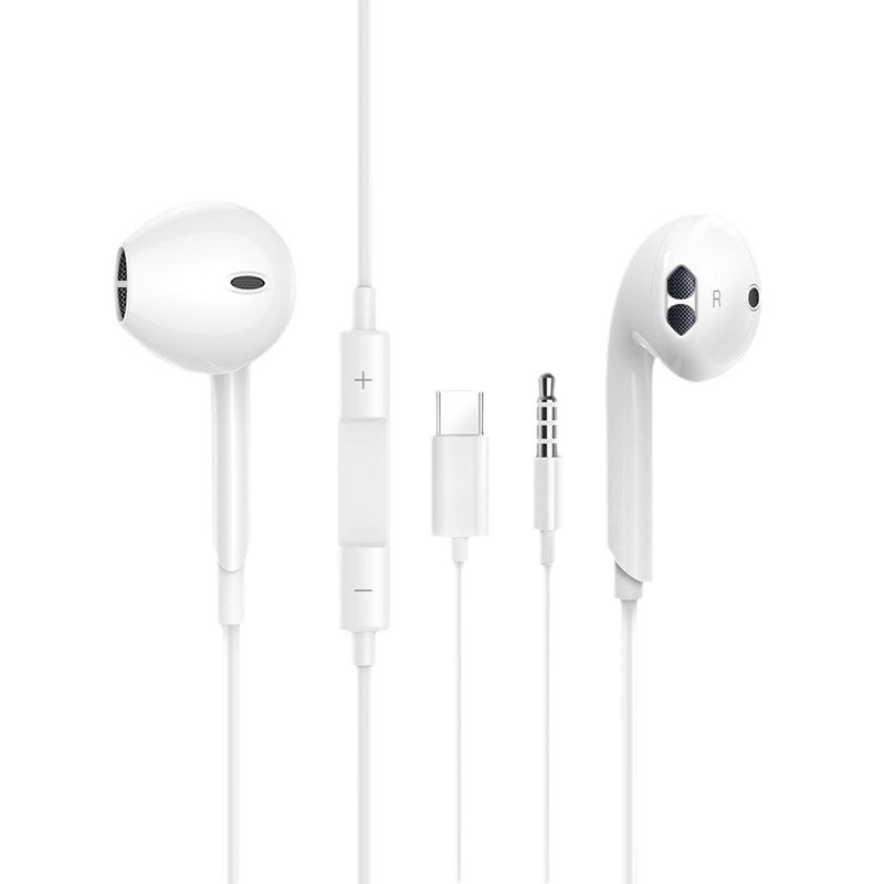 Suitable for all kinds of mobile phones Apple Android and other headphones wire control with microphone with adjustable volume wired headphones
