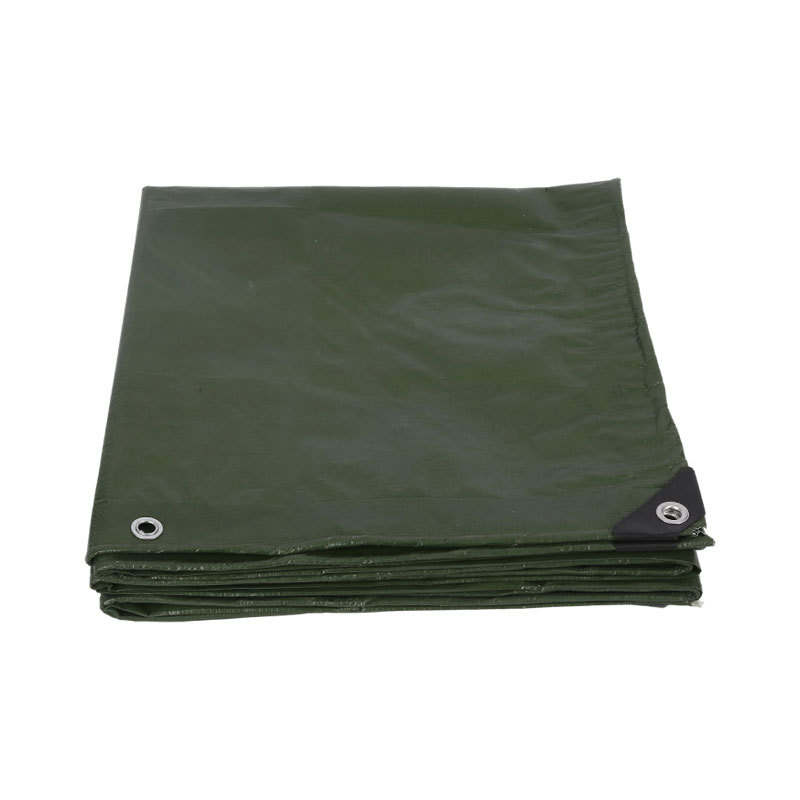 Military Green Thickened Pe Waterproof Tarpaulin Lightweight Thickened Rainproof Cloth Outdoor Waterproof Truck Plastic Tarpaulin Wholesale