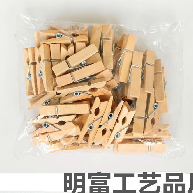 Wood color wooden clip handmade decorative diy photo clip wooden clip note small clip natural color retro clip