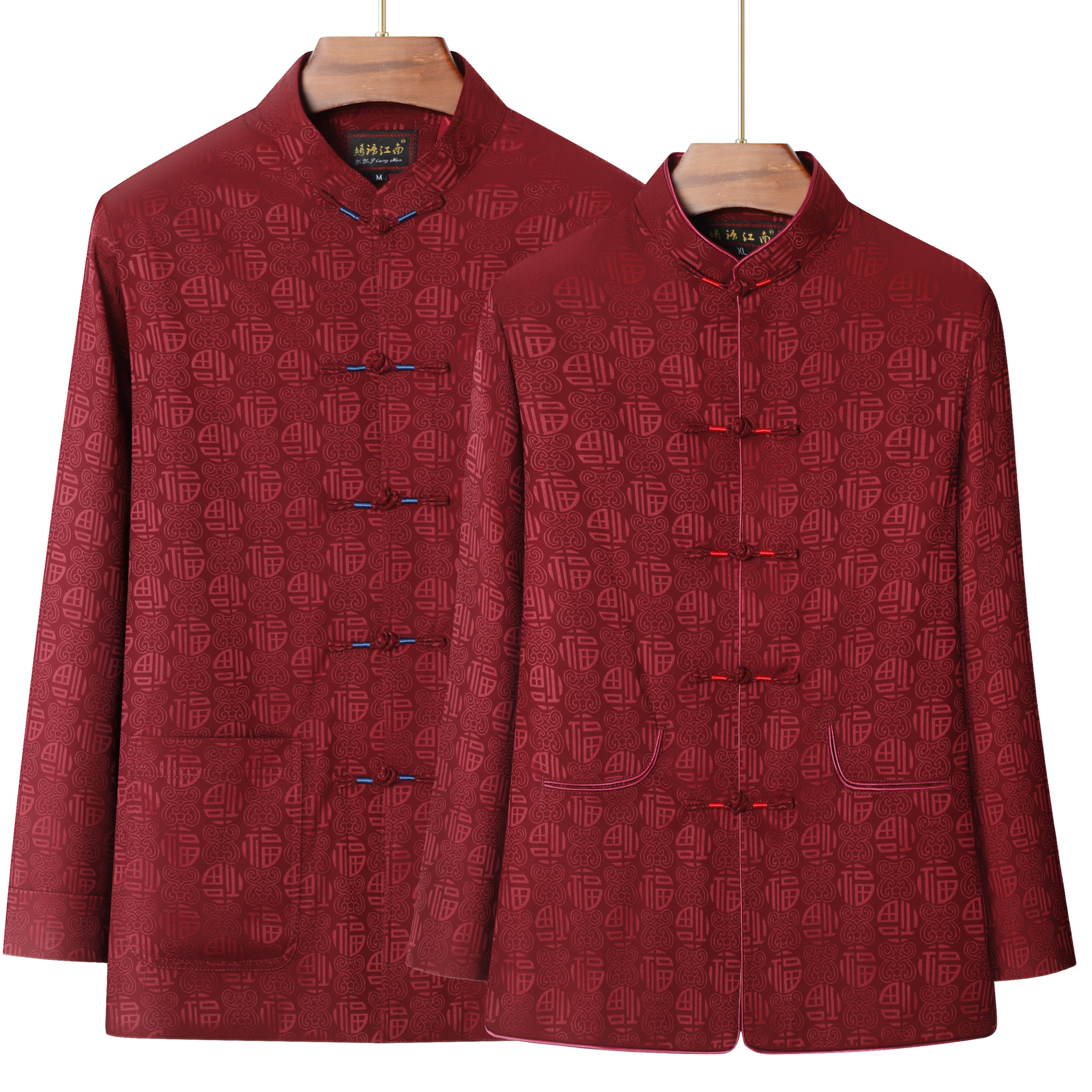 Autumn and Winter 3116 middle-aged and elderly couple clothes factory wholesale men's and women's long-sleeved birthday birthday Venus Tang suit