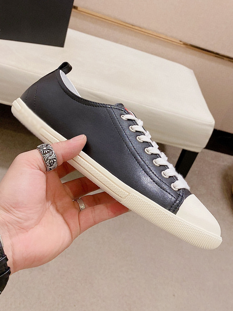 European New Autumn and Winter Casual Genuine Leather Men's Lace-Up Flat British Trendy Versatile Designer White Shoes Men's Shoes