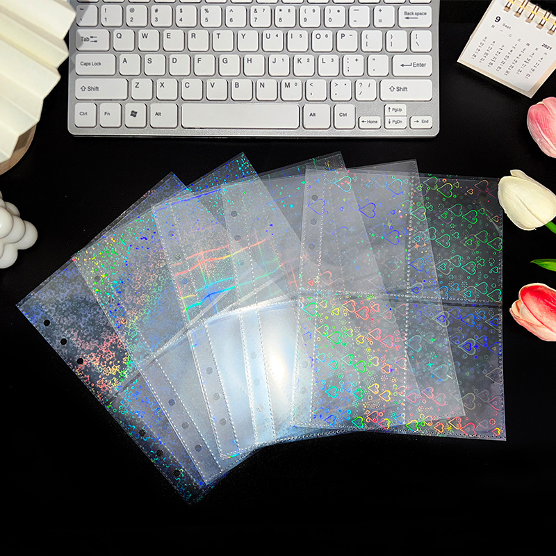 Highly Transparent A4A5A6A7 Loose-Leaf Card Book with Nine Grids and Four Grids Star Peripherals Star Chasing Small Card Storage and Replacement Core Wholesale
