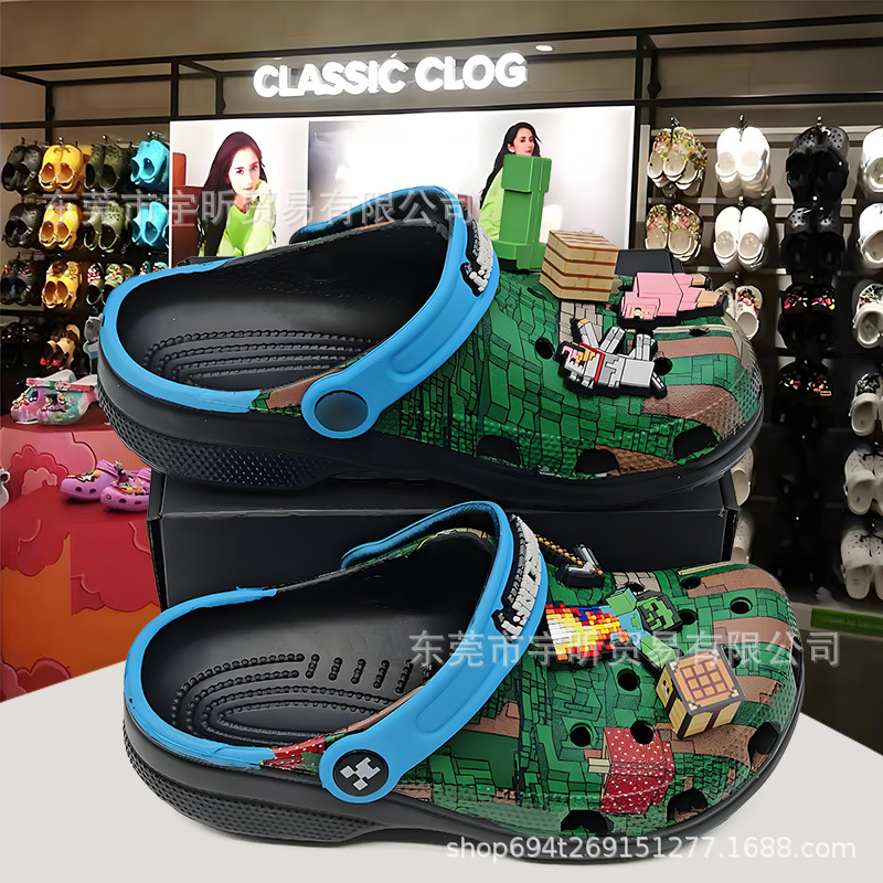 детские дырявые обувь cross my world летние новые cuhk мальчики девочки пляжные обувь мультяшные сандалии