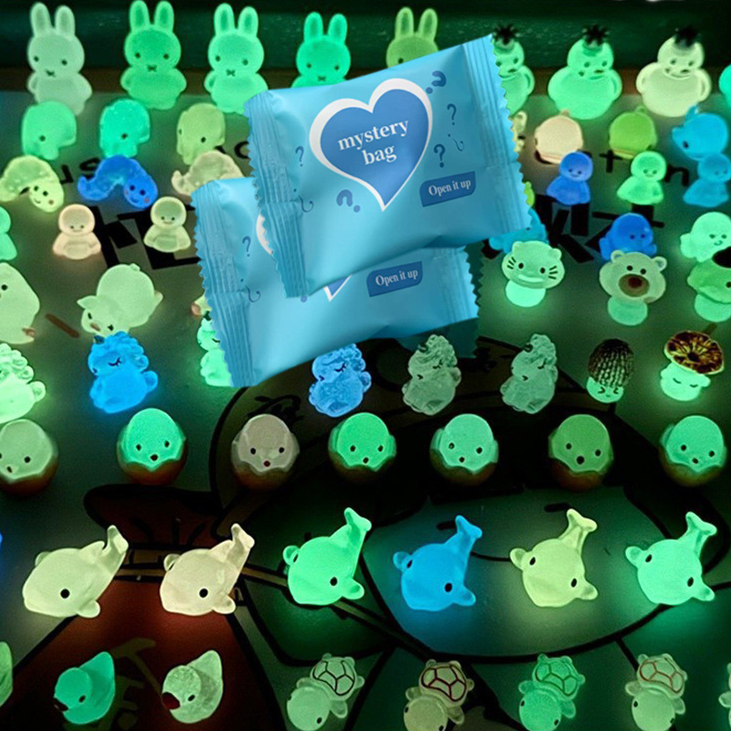 English bag simulation luminous animal blind bag mini cute cartoon toy rabbit three-dimensional independent packaging