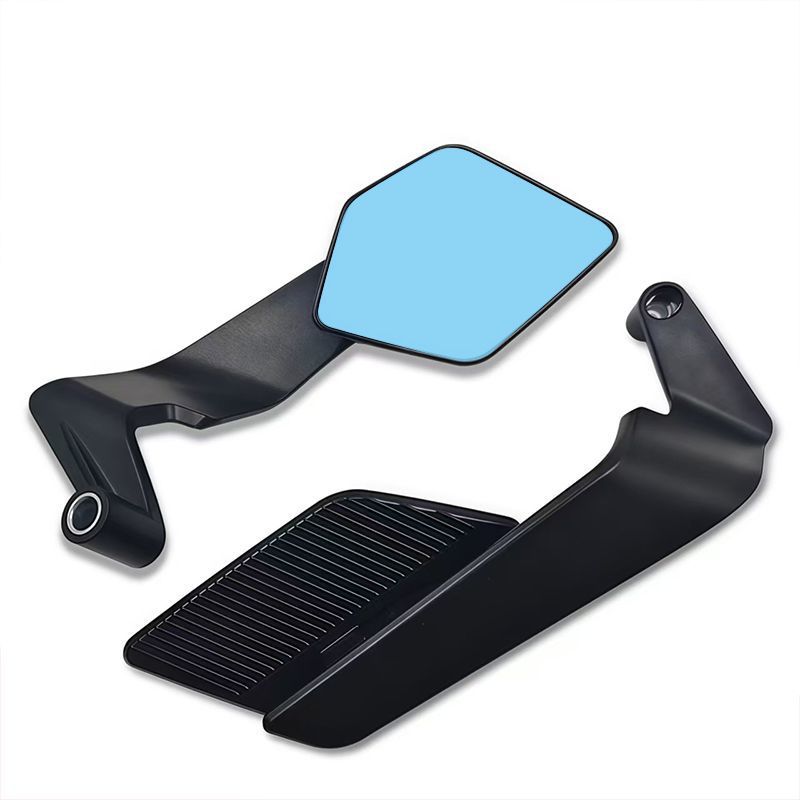 Motorcycle Electric Vehicle Modified New Fixed Wing Rearview Mirror Plastic Universal Blade Reflector Blue Mirror Purple Mirror