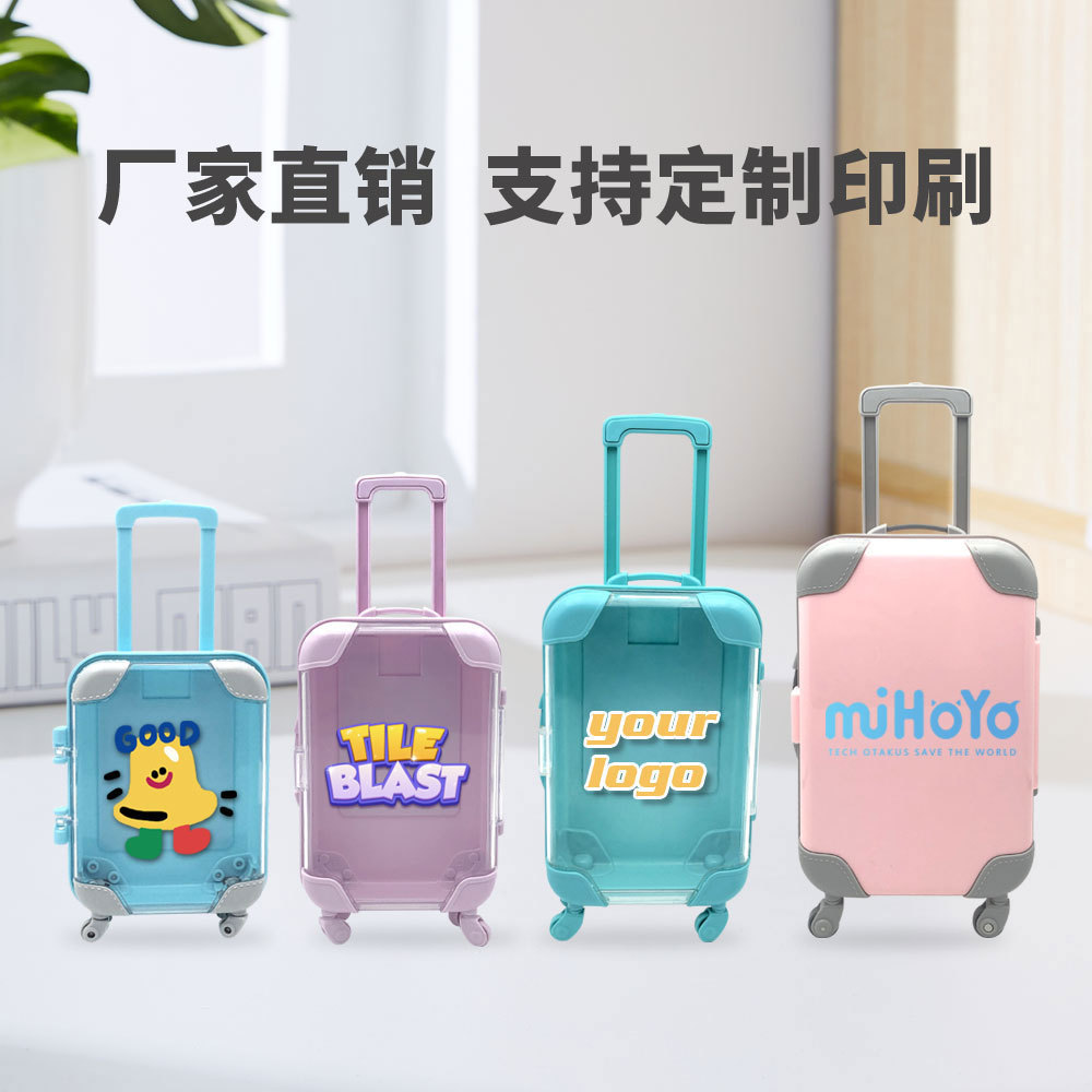 Simulation mini two-pair four-pair fake eye lashes trolley case luggage case Makeup Eyelash box storage box small luggage