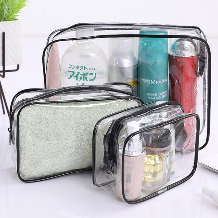 Travel Dry and Wet Separate Transparent Cosmetic Storage Bag Toiletry Bag Portable Large Capacity Waterproof Storage Bag
