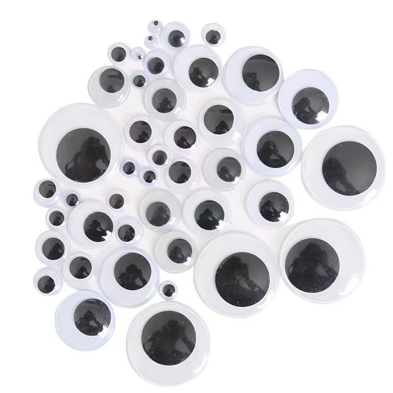 Small Package Fun Kidsren's Handmade DIY Black and White Movable Eyes with Adhesive Movable Eye Patches Movable Eyes