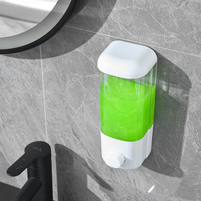 Punch-free Wall-mounted Soap Dispenser Non-marking Fixed Hotel Press Shampoo Bath Cream Soap Dispenser Bathroom