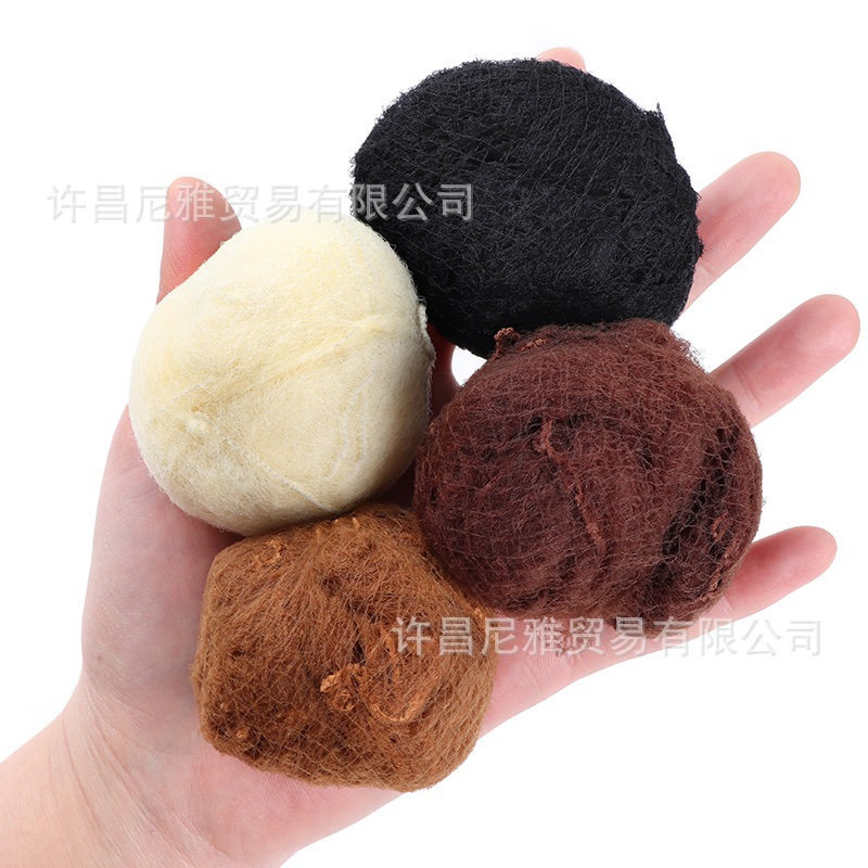 Foreign trade 5mm small hole ultra-fine invisible hair net ball head professional hair net bag wig hair cover hair curler
