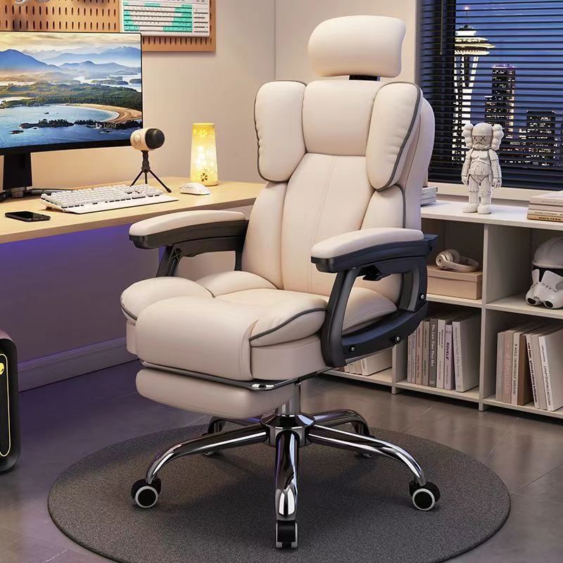 Computer Chair Home Reclining Comfortable Sedentary E-Sports Chair Backrest Sofa Chair Desk Dormitory Live Broadcast Learning Swivel Chair